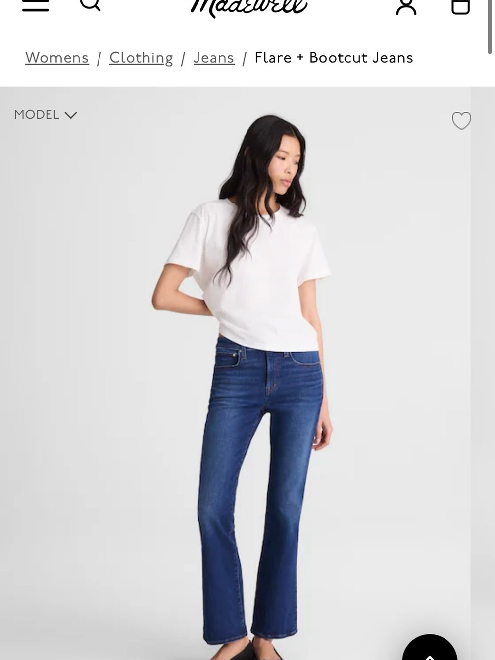 Madewell Stretch Flare Crop Jean